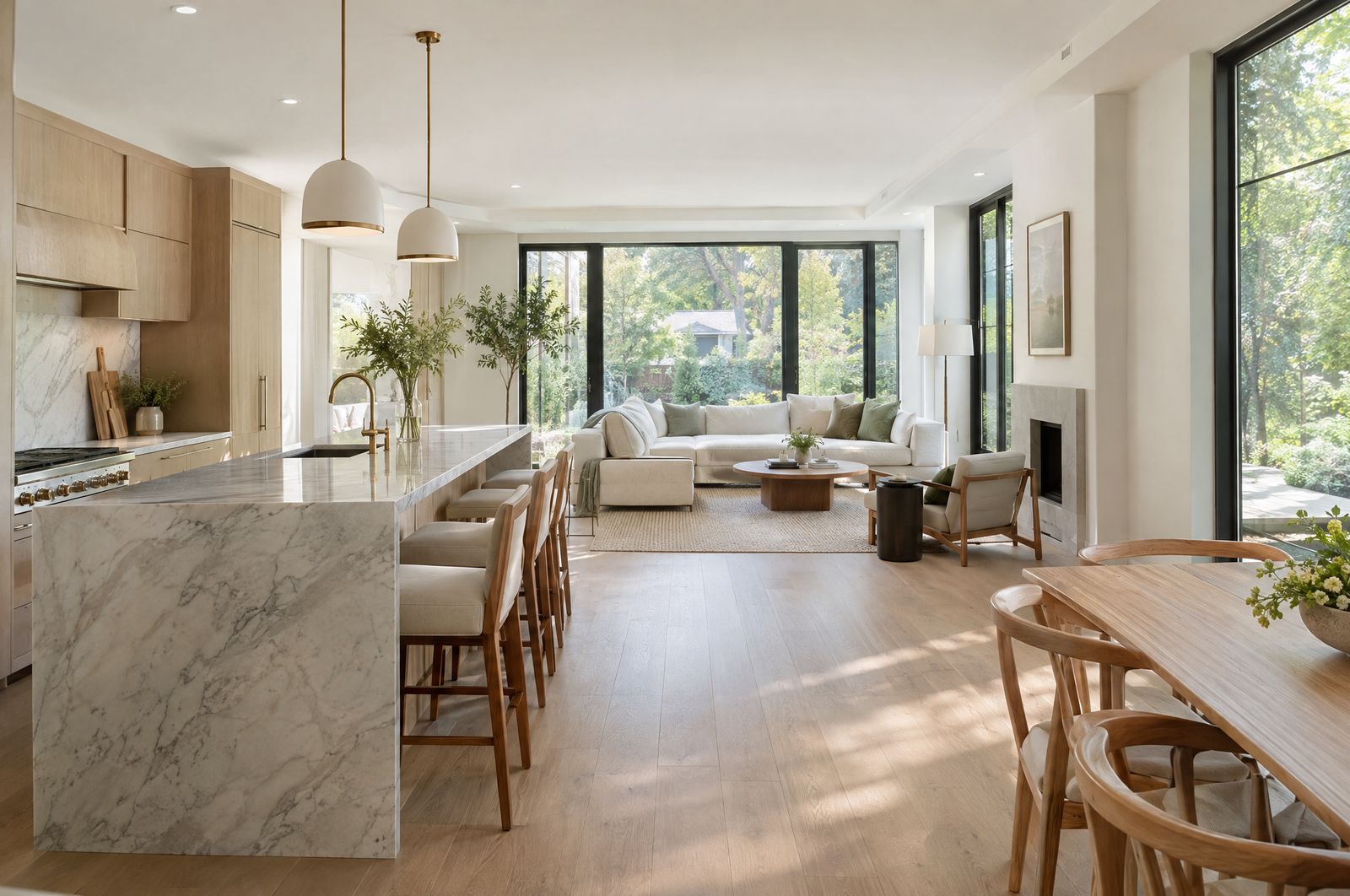 A bright modern kitchen